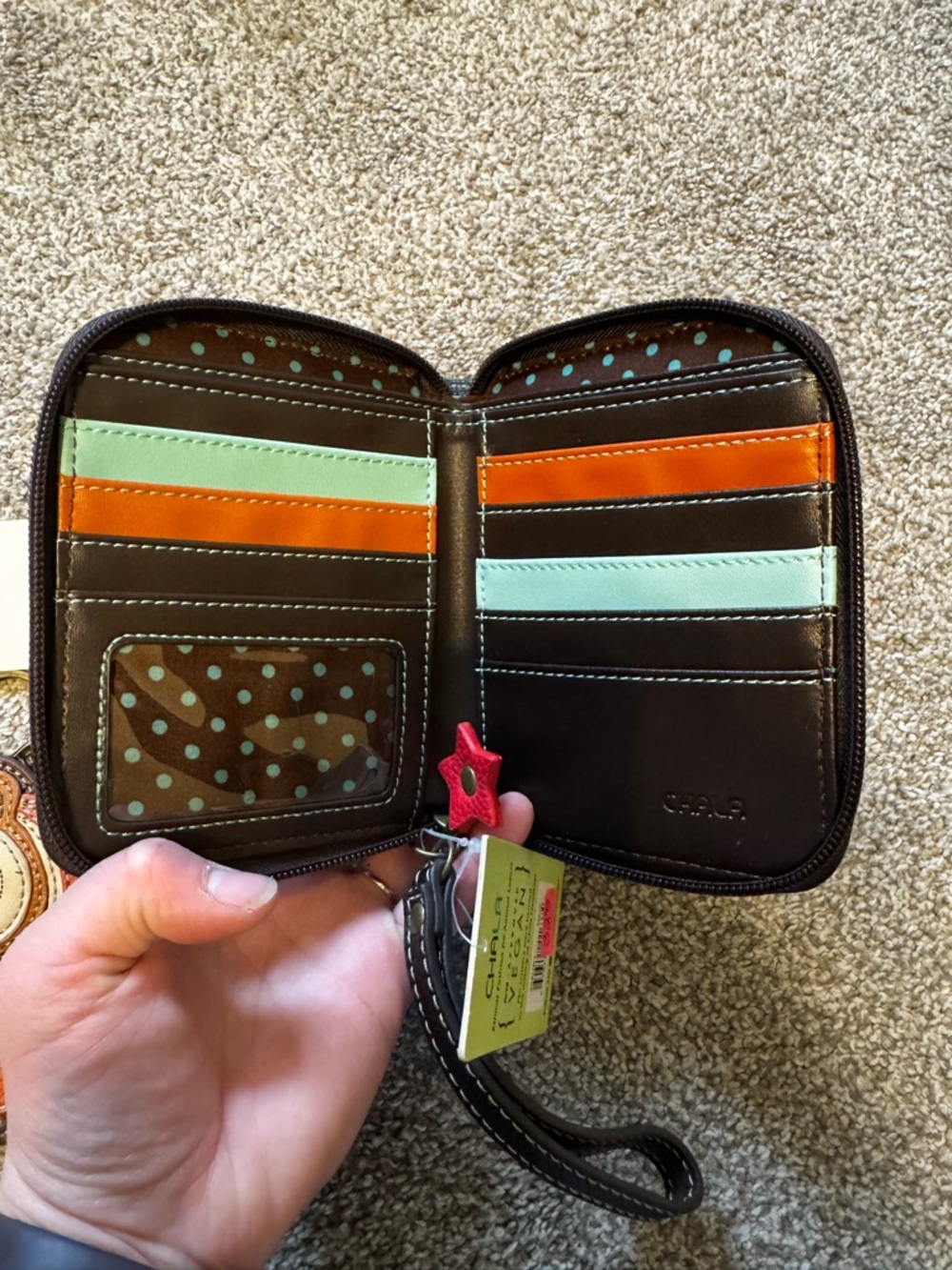 CHALA Brown Horse Wallet & Keychain Set - Picture 3 of 7